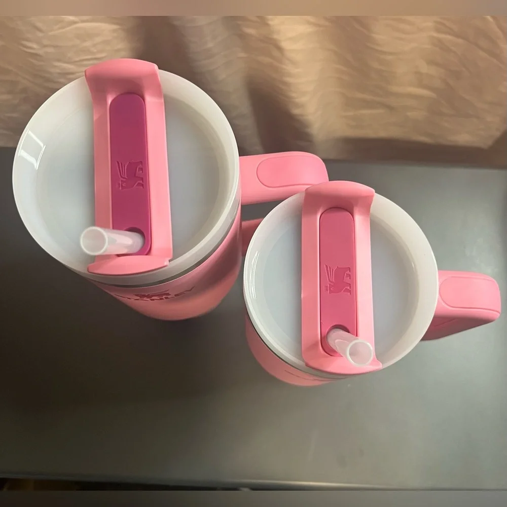 Stanley Peony Pink Quencher H2.0 Bundle 30oz & 40oz FlowState Tumblers NEW - Picture 3 of 5